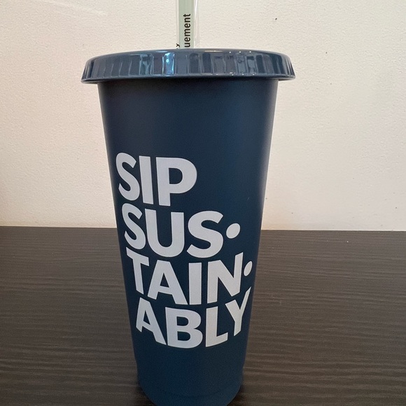 *NEW AND UNUSED* Starbucks 24oz SIP SUSTAINABLY cup with artistic design - Picture 2 of 2